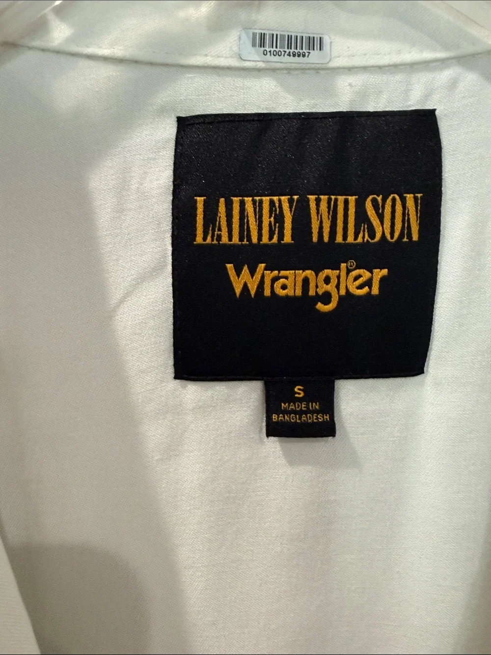 Lainey Wilson X Wrangler White Rodeo Print Snap Front Western Shirt